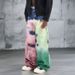 Heavyweight Washed Loose Fit Straight Leg Jeans With Splatter Paint Graffiti For Men, High-Street Wide Leg Trousers_mkmklike.com