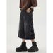 Retro Washed Denim Jeans Trendy Brand Casual Straight Leg Cropped Pants For Men Summer_mkmklike.com