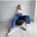 Women's Wide Leg Jeans – High-Waisted Comfort Fit, Dark Blue Denim For Autumn (Sizes 25-32)_mkmklike.com