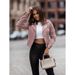 Women's Clothing popular zipper short jacket diagonal zipper buckskin top_mkmklike.com