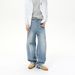 Men's Clothing Korean Style Distressed High Street Ripped Retro Whitened Fashion Loose Denim Scimitar Pants Trend_mkmklike.com