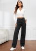 Women's Hot Style Stretch Washed Denim Fashion Straight Trousers Jeans Women's Pants_mkmklike.com
