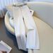 Women’s Clothing Light Gray And White Wide Leg Jeans For Women Spring New Style This Year's Popular High Waist Narrow Straight Pants_mkmklike.com