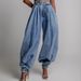 Women's Clothing New Spring And Summer High Waist Zipper Loose Jeans Women's Retro Balloon Pants_mkmklike.com