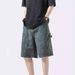 Men's Clothing Jeans Summer Thin Retro High Street Fashion Shorts Loose Straight Casual Washed Pants_mkmklike.com