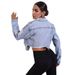 Women’s Clothing Casual loose ripped long sleeved short denim jacket_mkmklike.com