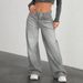 Spring/Summer Women's High Waist Wide Leg Jeans Retro Fashion Straight Leg Loose Fit Relaxed Everyday Wear Versatile Comfortable Feshion Trend_mkmklike.com