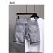 Men's Japanese Style Straight Leg Denim Shorts Summer Mid-Length Casual Five-Pocket Pants Loose Fitting American Style Trendy_mkmklike.com
