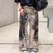 Men's Clothing Digital Print Unisex Straight-Leg Jeans With 3D Digital Graffiti Splatter Print – High Street Fashion Denim Pants (M, L, XL, XXL)_mkmklike.com