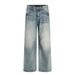 America Style Distressed Frayed Deim Straight Log Puk Street Fashio Gradiet Washed Loose Wide-Leg Dad Pats For_mkmklike.com