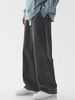 Men's Casual Straight Leg Jeans High Waist Polyester Fiber Comfortable Fit Plus Size Loose Wide Leg Pants Long Trousers_mkmklike.com