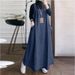 ELLE Cross-Border New Thin Denim Sleeveless Loose Pullover Casual Simple Mid-Length Strap Dress Dropshipping_mkmklike.com