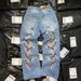 Men's Clothing Retro Personality Street Flower Embroidered Jeans Men And Women Casual Loose Trousers_mkmklike.com