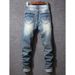 Fit Straight Pants Niche New Sense Sub-design Denim Trousers Men's Autumn High Street Retro American Style_mkmklike.com