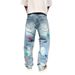 Men's Distressed Denim Jeans – Relaxed Fit Vintage Washed Blue Jeans With Stretch Comfort_mkmklike.com
