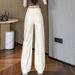 off White High Waist Wide Leg Jeans Slimming Patchwork Curved Scimitar Pants for Women Spring Autumn 2025 Style_mkmklike.com