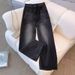 High Waist Wide Leg Jeans for Women Loose Fitting Straight Leg Pants Slimming Style Autumn Collection Southeast Asia Trendy_mkmklike.com