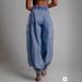 Women's High Waist Zip Ankle Jeans - Retro Relaxed Fit Casual Pants With Elastic Cuffs_mkmklike.com