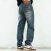 Men's Slim Fit Straight Leg Jeans Embroidered Ripped Retro Style Trendy Cool Denim Summer New_mkmklike.com