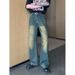 Nordmann Vintage Jeans For Men High-End Loose Straight Casual Autumn Winter American High Street Trendy Cool Long Pants_mkmklike.com