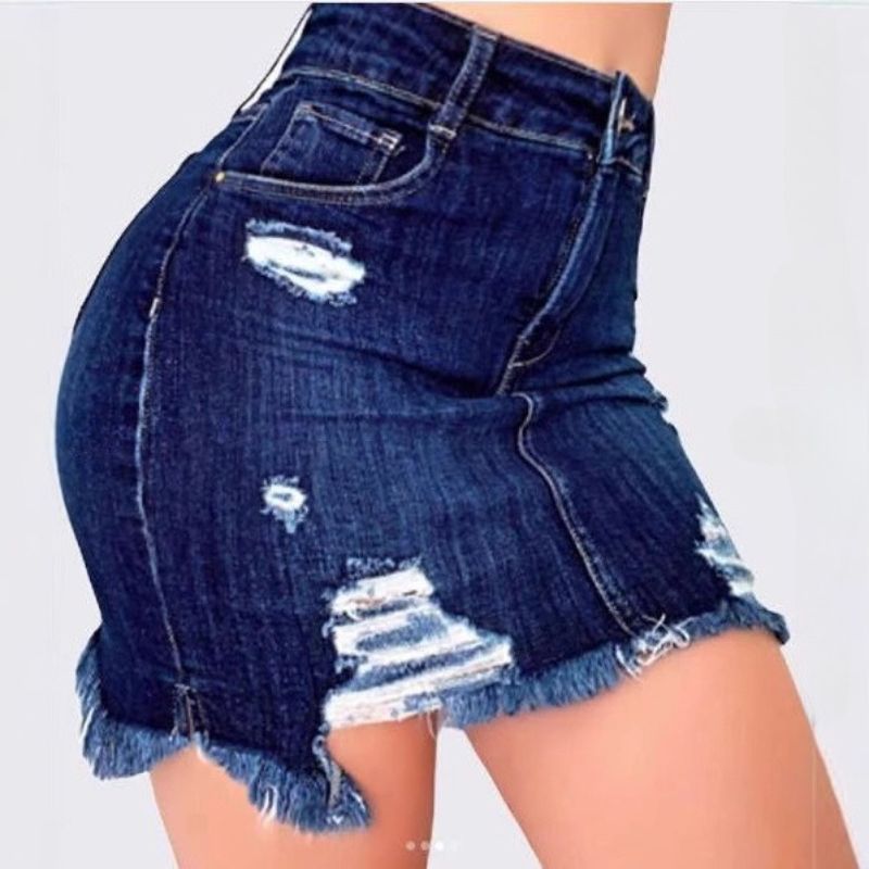 K New Sexy Hip Hugging Skirt Denim Skirt For Women_mkmklike.com