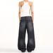 Men's Clothing Retro Washed Denim Jeans Straight Leg Pants With Square Rivets Trendy Whiskers Design_mkmklike.com