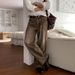 Vintage Washed Straight Leg Jeans For Men Inspired Relaxed Fit Denim Pants, Mid-Rise Casual Trousers (M-XXL, Brown, Cotton Blend, Button Accents)_mkmklike.com
