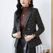 Women's Clothing loose all-match elegant Plaid casual slimming suit top_mkmklike.com