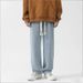 Men's Clothing Men's Straight Leg Wide Leg Jeans Trendy High Street Loose Casual Trousers Unisex Style Spring Summer_mkmklike.com