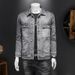 Loom Men's Autumn 2024 New Style Turn-down Collar European And American Motorcycle Jacket Retro Multi-pocket Stylish Denim_mkmklike.com