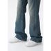2026 Fashion European-USA High Street Vintage Jeans Men Cotton Mid Waist Do Old Mill White Micro Flared Straight Leg Denim Pants_mkmklike.com