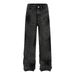 American Style National Trend Couple Full Rhinestone Starry Sky Spring Autumn Jeans Loose Wide Leg Floor-Length Pants_mkmklike.com