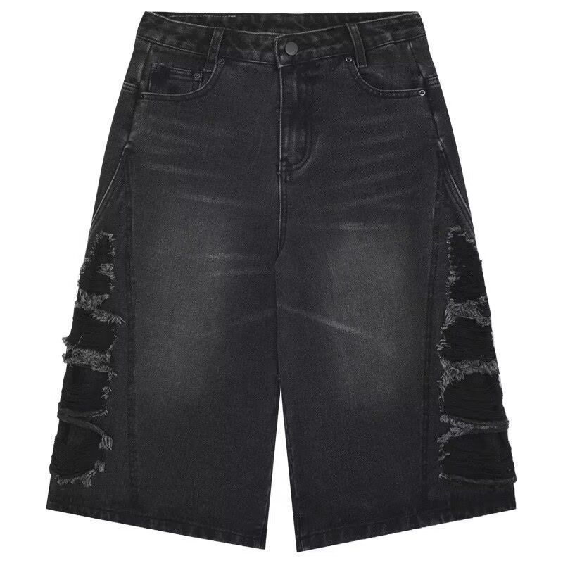 American Retro Washed Denim Shorts Men's Tide Brand Summer New Casual Versatile Niche Seven-point Pants Tide_mkmklike.com