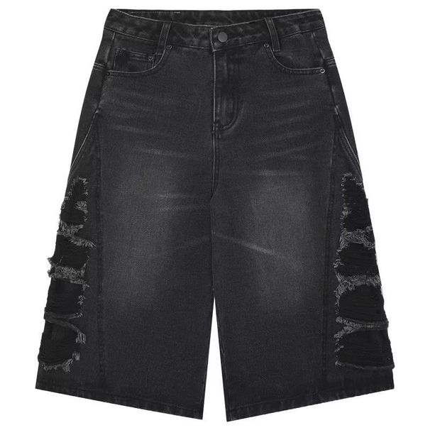 American Retro Washed Denim Shorts Men's Tide Brand Summer New Casual Versatile Niche Seven-point Pants Tide_mkmklike.com