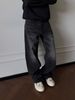 Men's Clothing 16oz Selvedge Denim Jeans – Heavyweight Triple-Stitch Construction, Black (Vintage Wash, Straight Cut, No-Stretch Cotton, M-XXL)_mkmklike.com