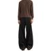 Men's Clothing Retro Split Wide Leg Jeans A-Line Denim Straight Leg Pants American Style Floor Length Vintage Washed Denim Pants For Cleanfit Style_mkmklike.com