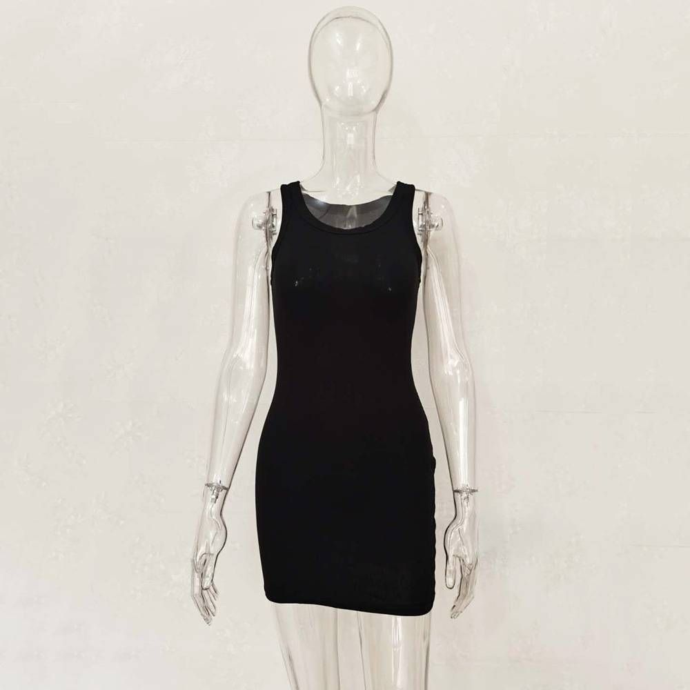 Women's New Split Tank Top Long Dress_mkmklike.com