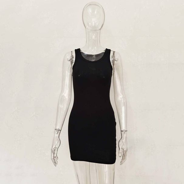 Women's New Split Tank Top Long Dress_mkmklike.com
