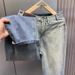 Men's Gradient Washed Denim Jeans American Style Loose Straight Leg Street Style High Street Retro Trousers_mkmklike.com
