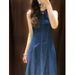 Summer Exquisite Temperament, High-End Feeling Denim Dress For Women, 2025 New Style, This Year's Popular Sleeveless_mkmklike.com