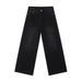 Men's Style Vibe Distressed Loose Fit Wide Legged Denim Pants - Blue/White/Black Grey (S/M/L/XL)_mkmklike.com