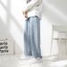 Men's Streetwear Jogger Jeans – Relaxed Fit Washed Denim Pants With Drawstring Waist (6 Sizes, 4 Colors, Polyester Blend)_mkmklike.com
