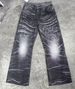 Men's Summer Retro High Street Straight Leg Jeans 3D Printed Water Ripple Coated Stylish And Edgy Denim_mkmklike.com