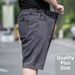 Men's Summer Thin Denim Shorts Loose Straight Leg Five Point Length Mid-Length plus Size 7/8 Length Riding Pants Extra Large_mkmklike.com