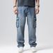 Pulse Foreign Trade Hip-Hop Pants Retro Multi-Pocket Baggy Cargo Skateboard Jeans For Men, European And American Style_mkmklike.com