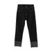 2025 Fall/Winter New Straight-Leg Jeans For Women, Fleece-Lined, Thickened, High-Waisted, Slimming, Stretchy, Slim-Fit_mkmklike.com