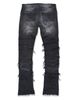 Men's Slim Fit Stretch Denim Jeans | Trendy Streetwear With Washed & Distressed Look | Black, Grey, Light Blue, Vintage Blue (S-XL)_mkmklike.com