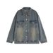 Northfold Jie Zhan Men's Clothing|American Retro Washed Denim Jacket 2025 Spring Autumn Coat American Street Style Distressed Top_mkmklike.com