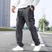 European And American Workwear Autumn Winter Jeans For Men Loose Fit Multi-Pocket Casual Long Pants Trendy Fashion_mkmklike.com