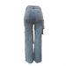 "Vintage Washed Distressed Jeans - Patchwork Loose Fit, Streetwear Denim (Light Blue, S-XXL)"_mkmklike.com